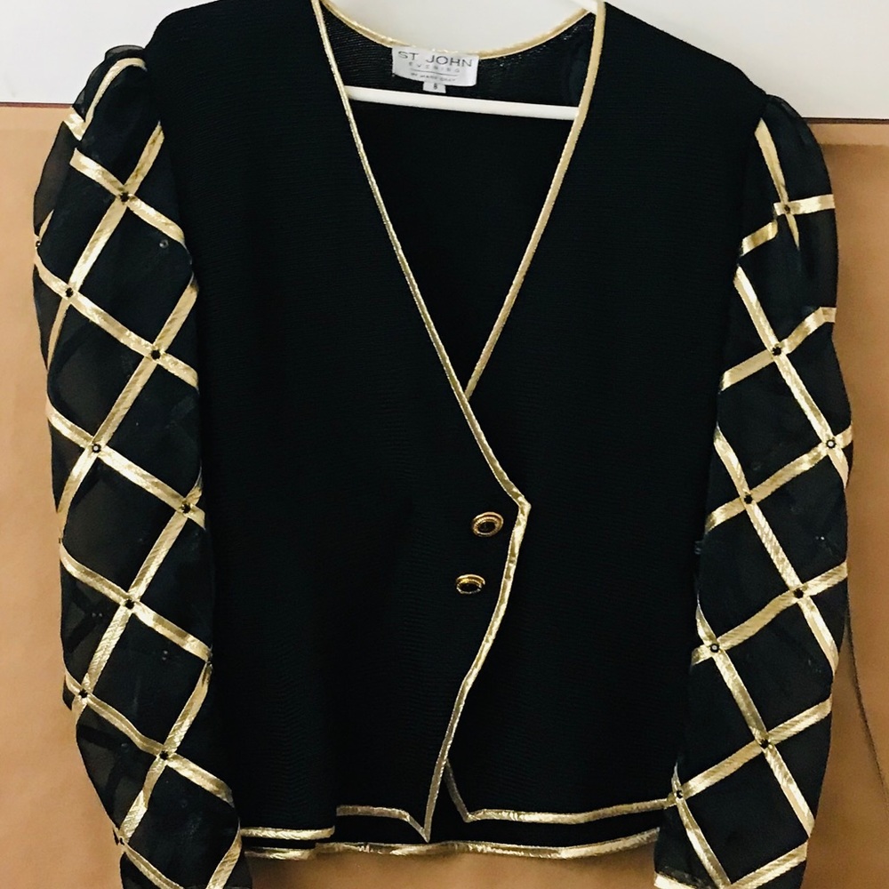 New St John Knit Evening Jacket Size 8 Holiday - Picture 5 of 8